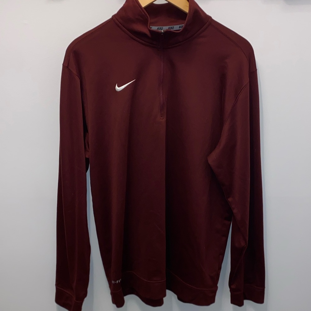 Nike Burgundy Dri-FIT Quarter Zip Jacket